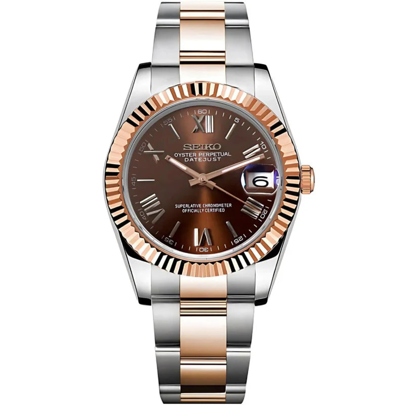 Datejust Mod - TWO-TONE - CHOCOLATE ROMAN
