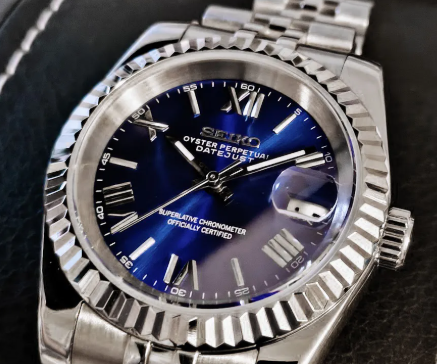 Datejust Mod - BLUE ROMAN