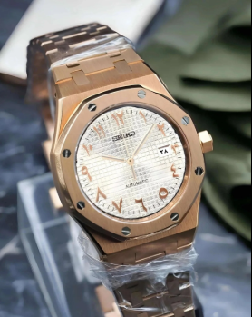 Royal Oak Mod - ROSE GOLD - WHITE ARABIC