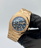 Royal Oak Mod - SKELETON ROSE - BLUE