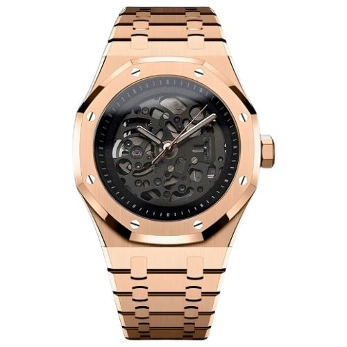Royal Oak Mod - SKELETON ROSE - BLACK