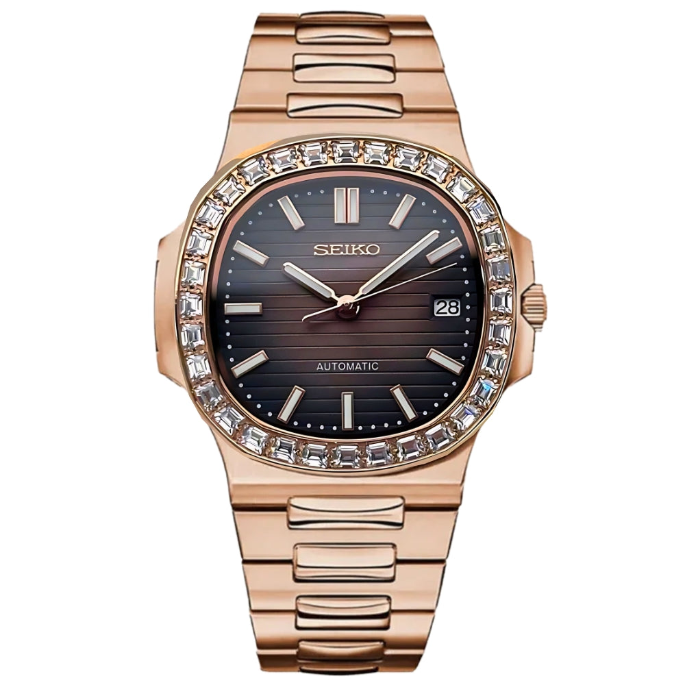 Nautilus Mod - ROSE GOLD - BROWN (DIAMOND)