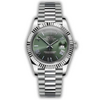 Day-Date Seiko Mod Olive Roman Dial by Waqtic