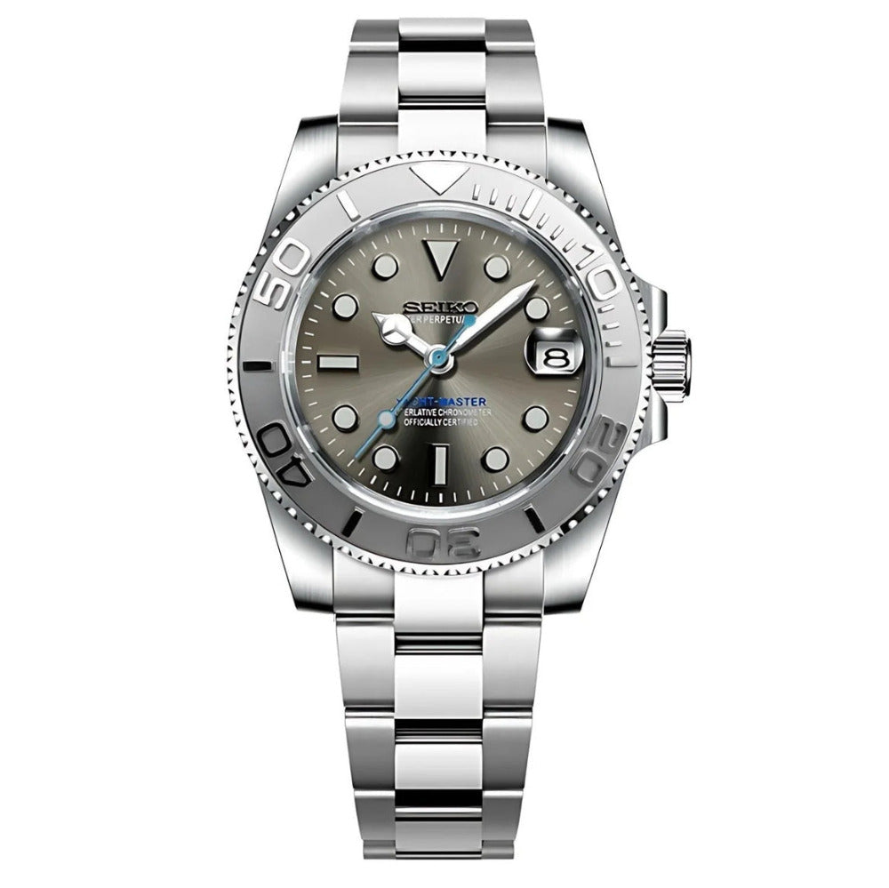 Yachtmaster Seiko Mod Grey Dial by Waqtic